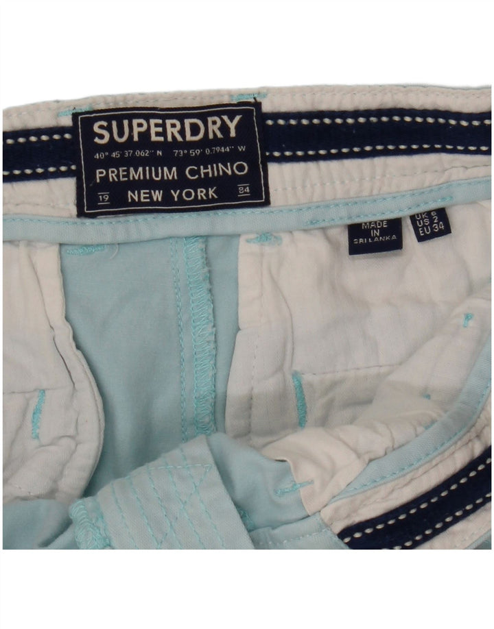 SUPERDRY Damen Chinoshorts UK 6 XS W25 Blau