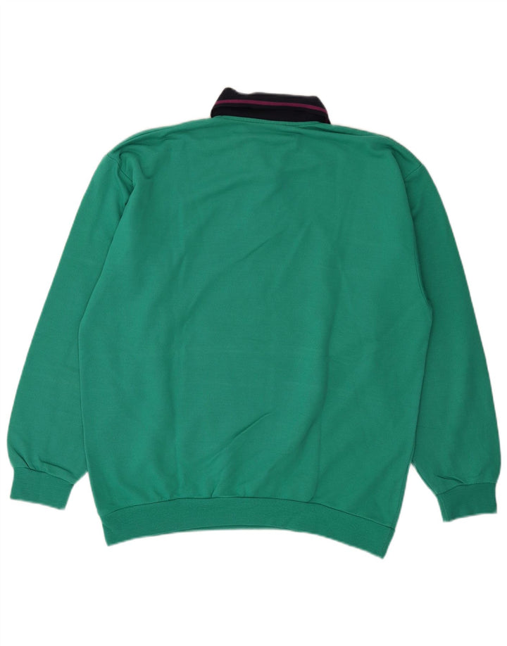 Campagnolo Herren-Sweatshirt-Pullover UK 40 Mitteltürkis Farbblock