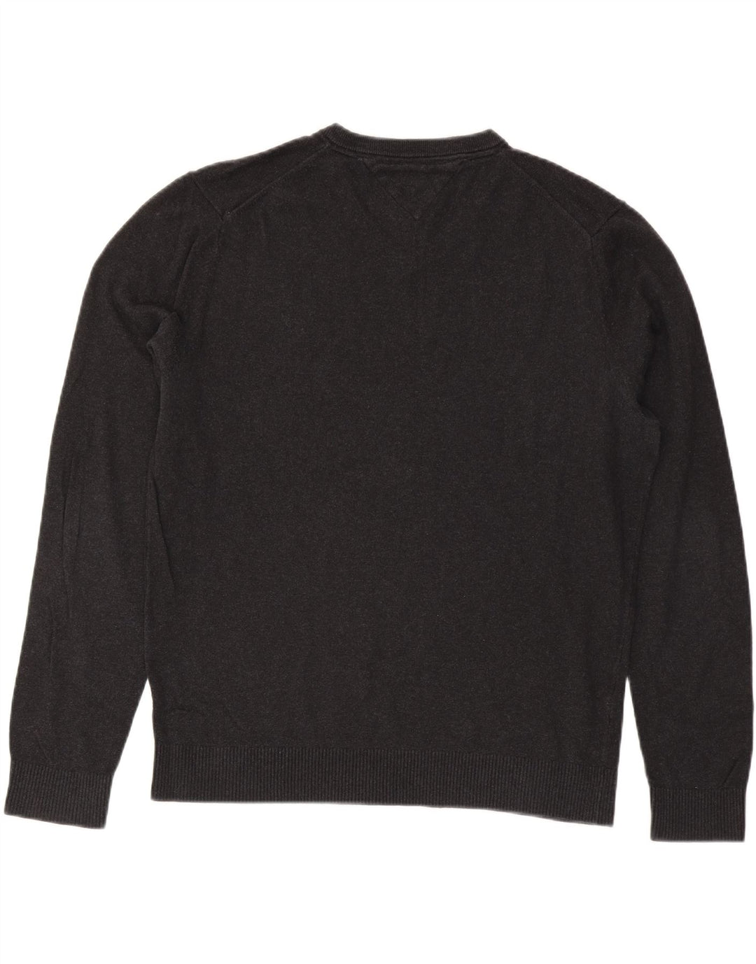 TOMMY HILFIGER Herren-Pullover mit V-Ausschnitt, XL, graue Baumwolle