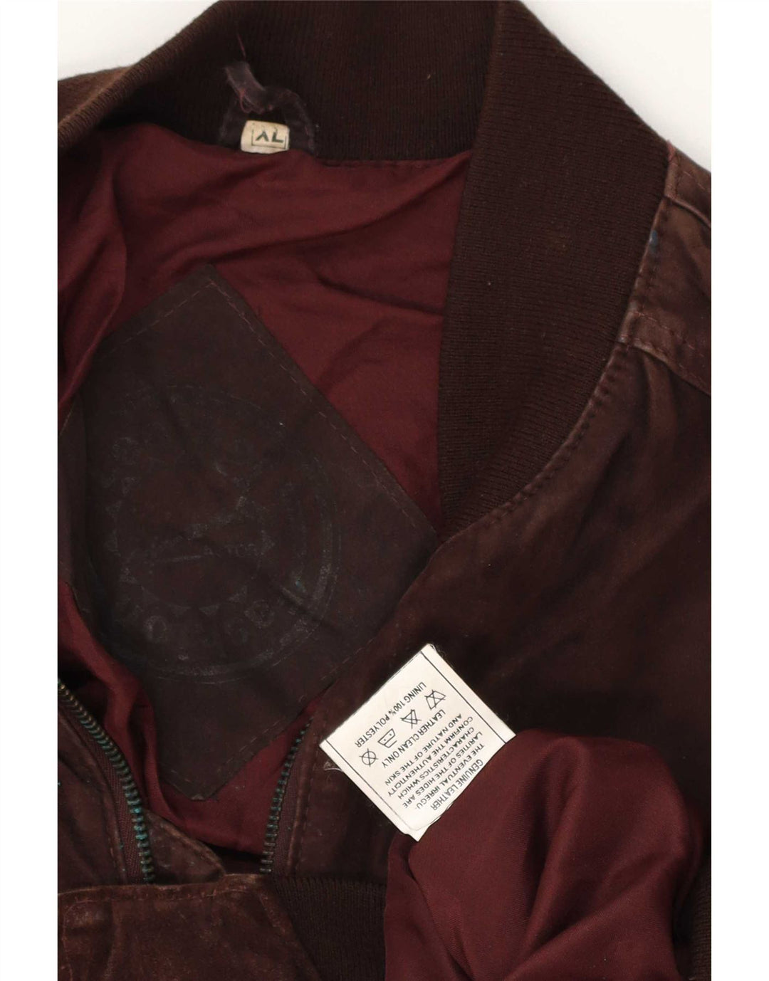 Vintage Herren Wildleder Bomberjacke UK 42 XL Braunes Leder