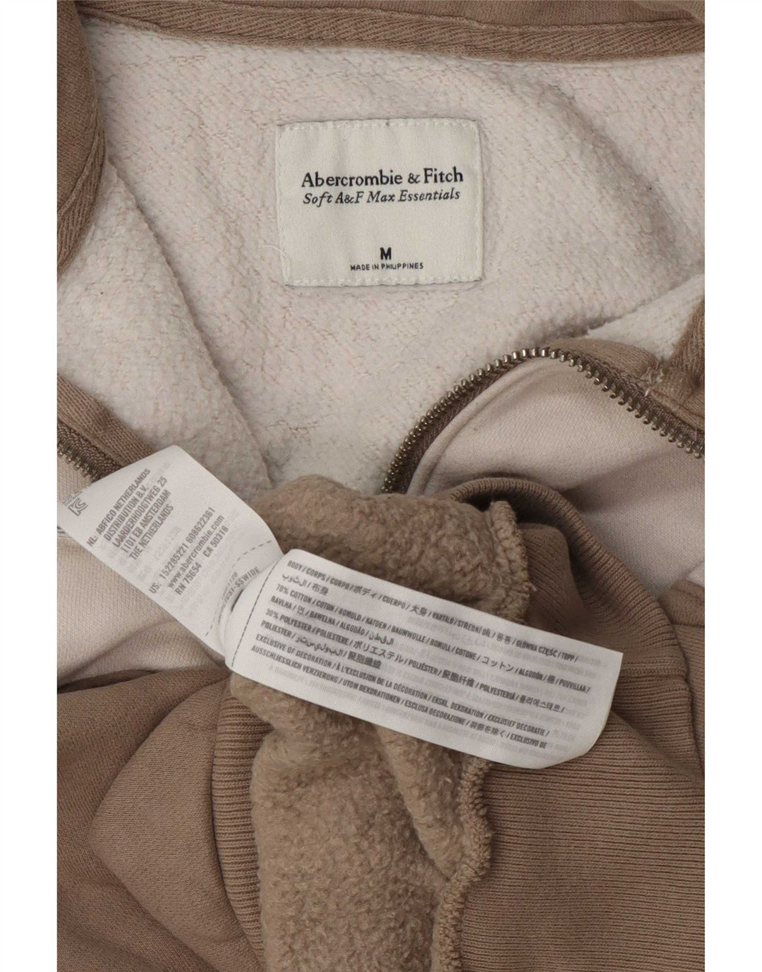 Abercrombie & Fitch Damen Crop Sweatshirt Pullover UK 14 Mittelgrau