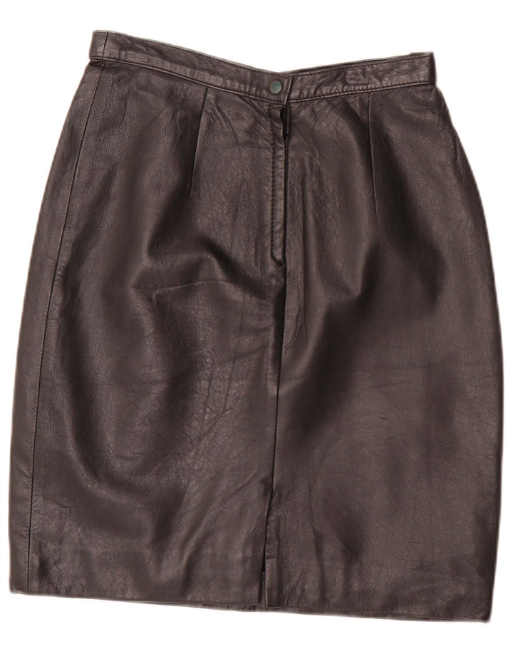 Vintage Damen Lederrock IT 44 Medium W28 Schwarz
