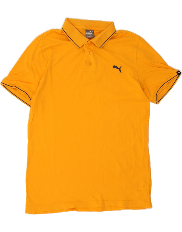 PUMA Mens Polo Shirt Medium Orange Cotton Vintage Puma and Second-Hand Puma from Messina Hembry 