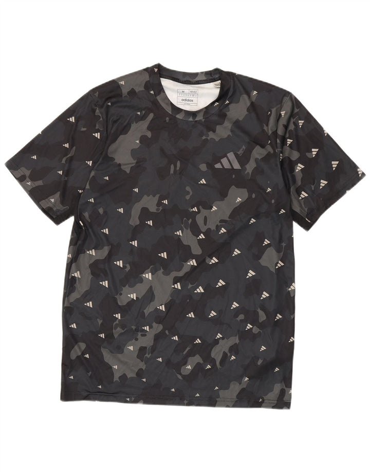 Adidas Herren Aeroready Graphic T-Shirt Top Medium Schwarz Camouflage Polyester