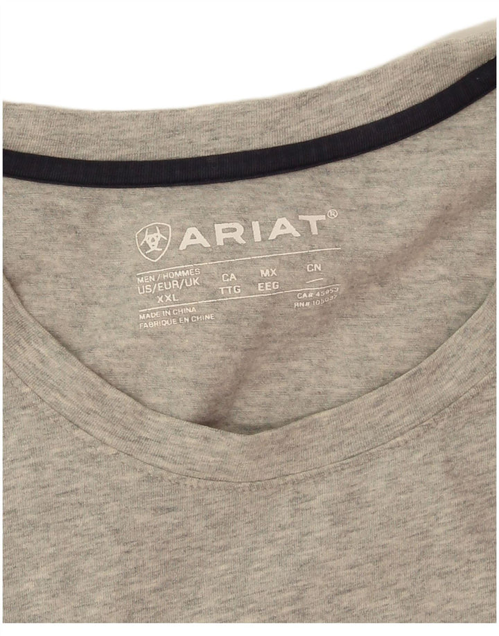 Ariat Herren-T-Shirt mit Grafik, 2XL, graue Baumwolle