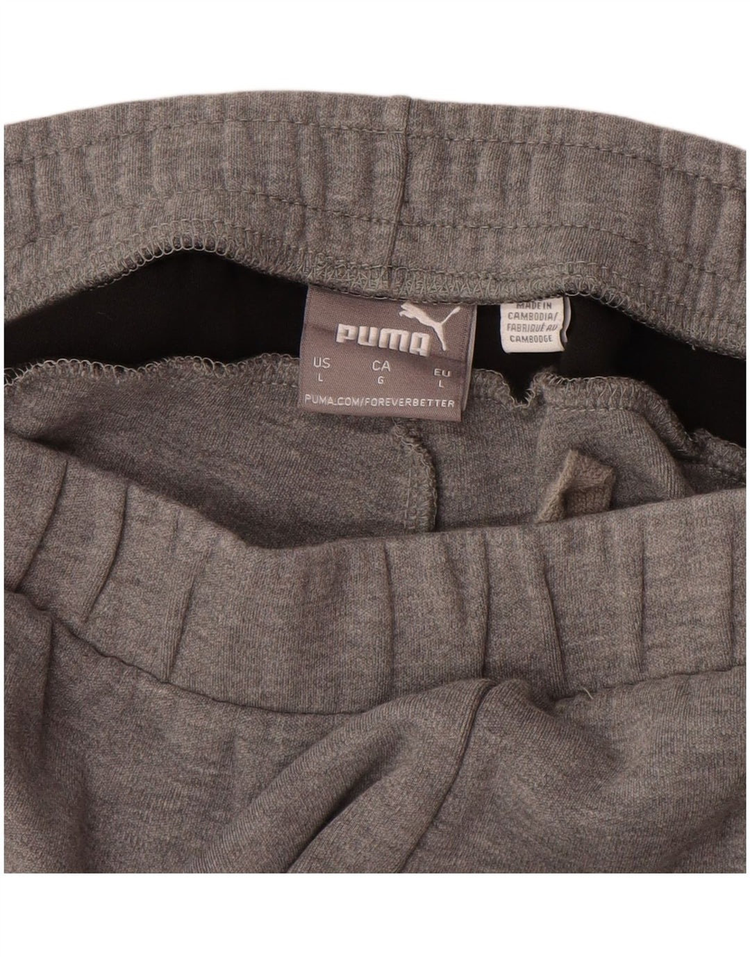 PUMA Herren-Trainingshose, große graue Colourblock-Baumwolle