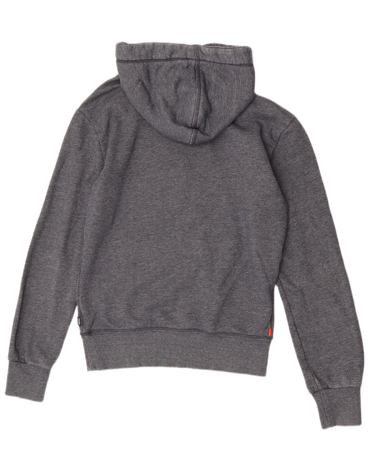 Superdry Herren-Kapuzenpullover mit Grafik, Größe S, graue Baumwolle