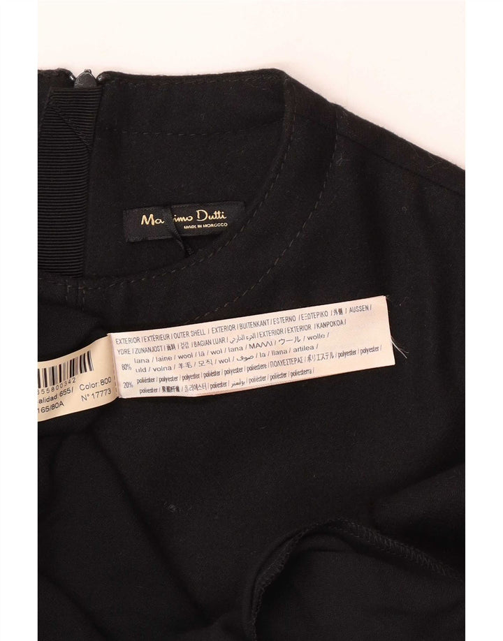 Massimo Dutti Damen Maxikleid EU 34 2XS Schwarze Wolle