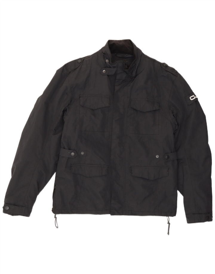 OJ Atmosfere Herren Utility Jacke UK 40 Large Schwarz Nylon