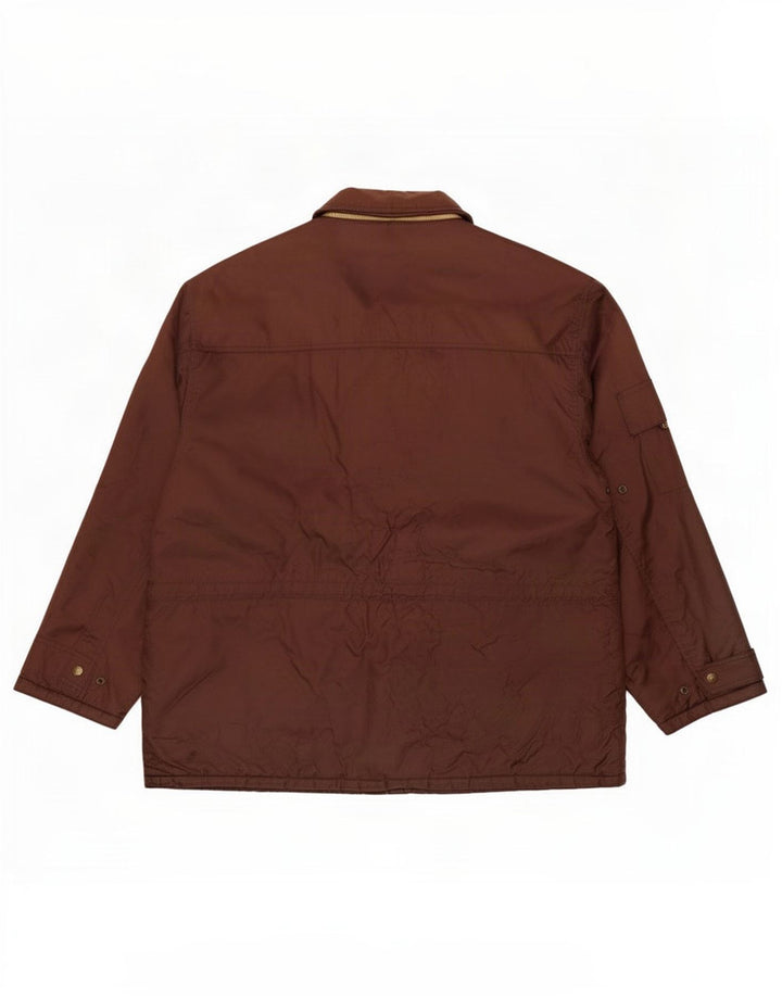 Lee Herren gepolsterte Jacke UK 42 XL braunes Nylon