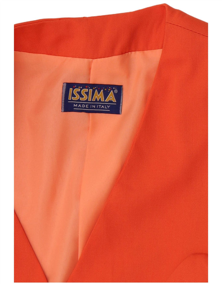 Issima Damen 5-Knopf-Blazerjacke UK 12 Mittelorange