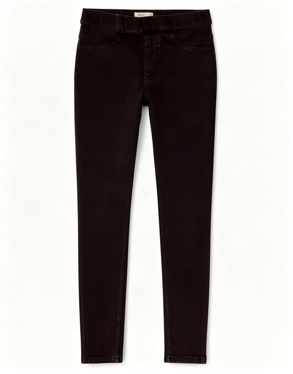 Marks & Spencer Damen Jegging-Jeans UK 12 Medium W28 L28 Schwarze Baumwolle