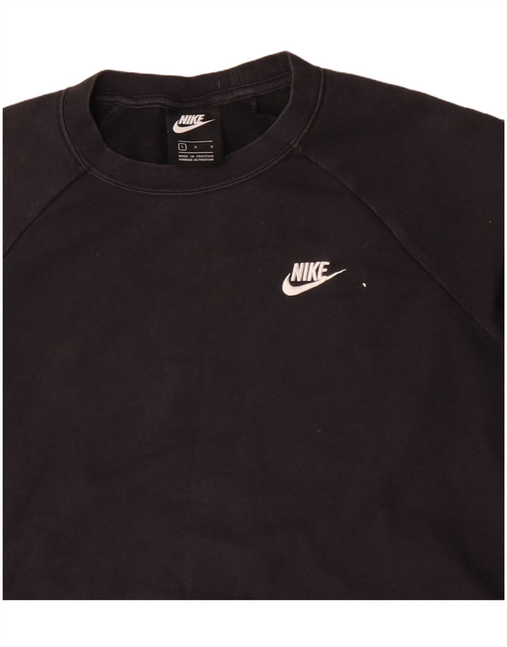 Nike Herren-Sweatshirt-Pullover, groß, schwarze Baumwolle
