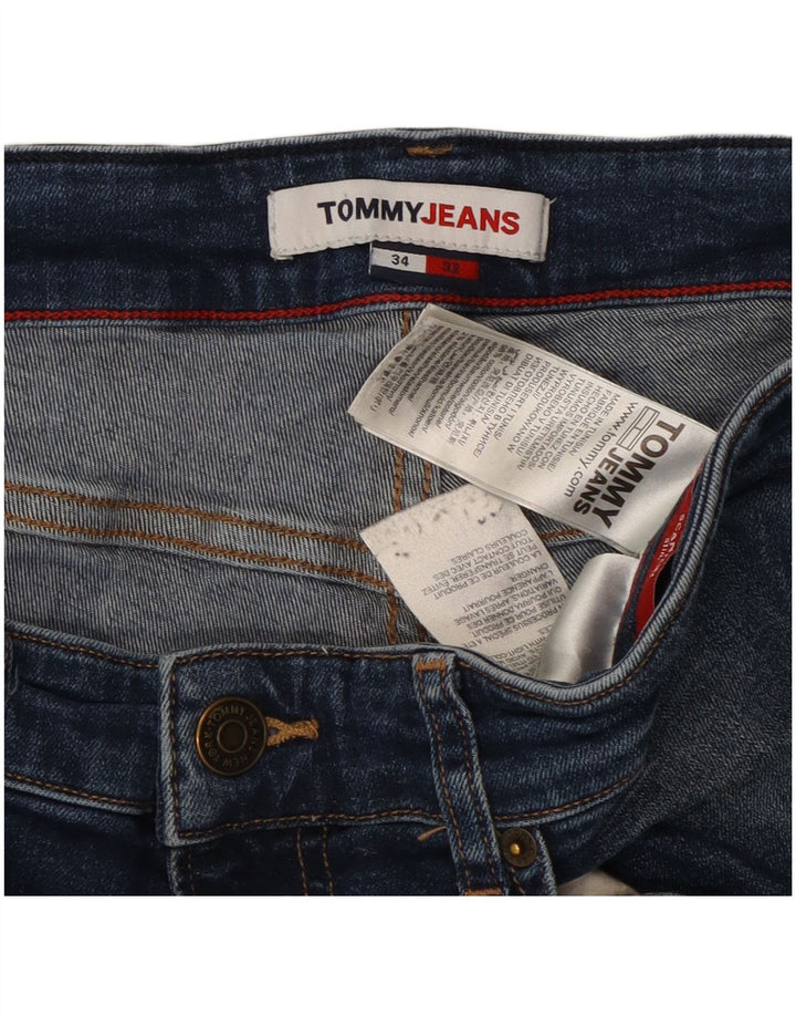 TOMMY HILFIGER Herren Slim Jeans W34 L32 Blaue Baumwolle