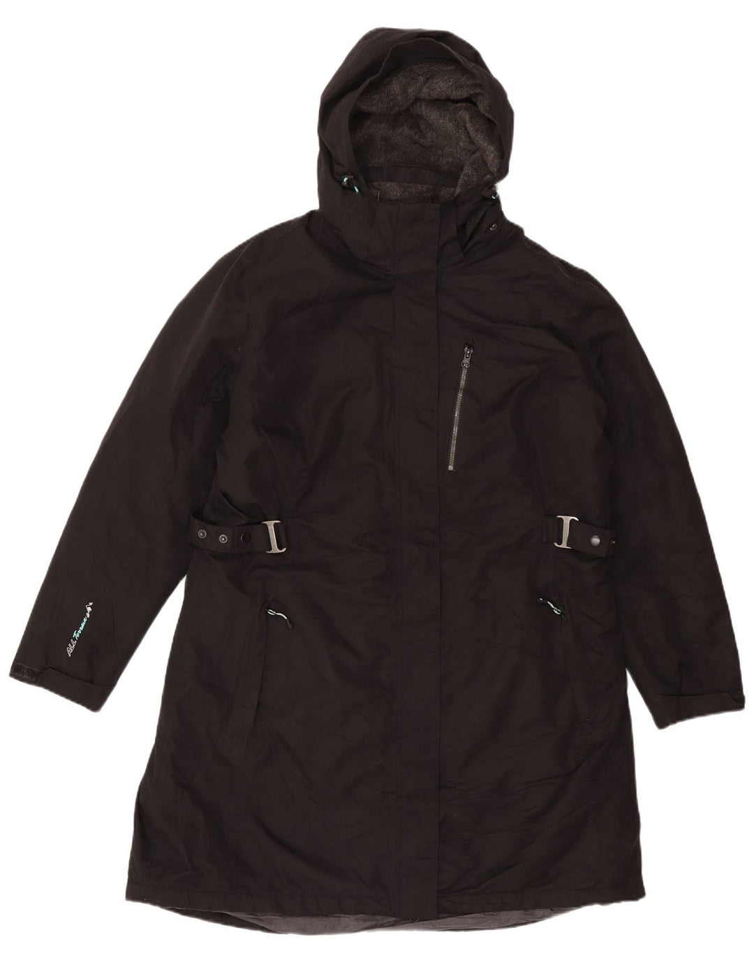 Killtec Damen-Windbreaker-Mantel mit Kapuze, UK 16, Größe L, Schwarz, Polyester