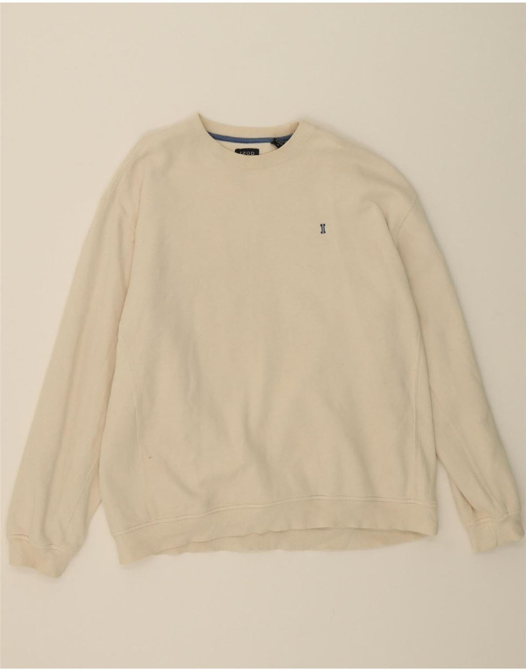 IZOD Mens Sweatshirt Jumper XL White Cotton Vintage Izod and Second-Hand Izod from Messina Hembry 