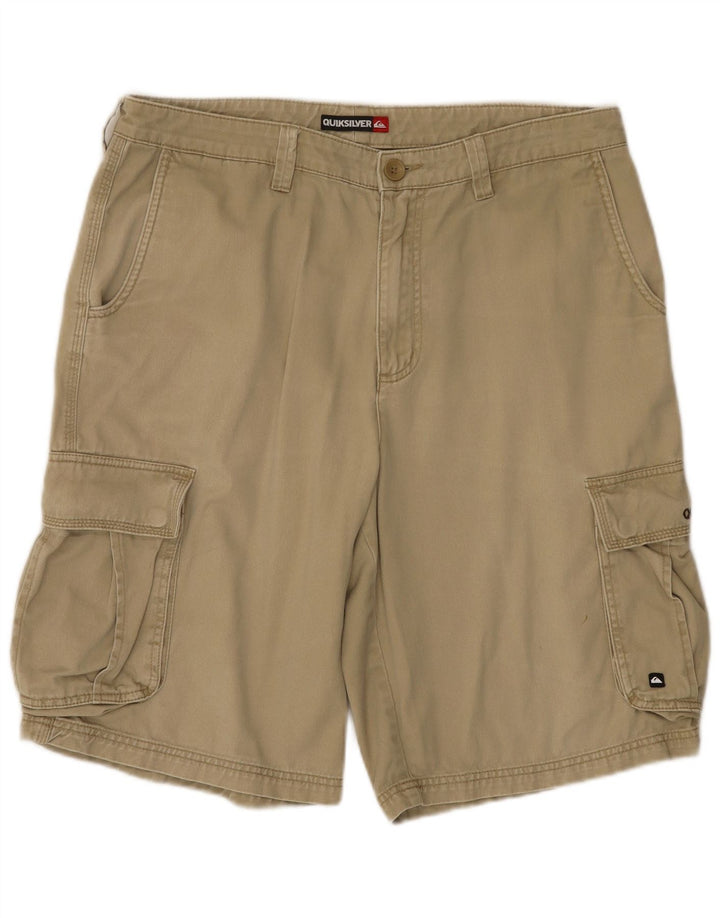 Quiksilver Herren Cargoshorts W34 Large Khaki Baumwolle