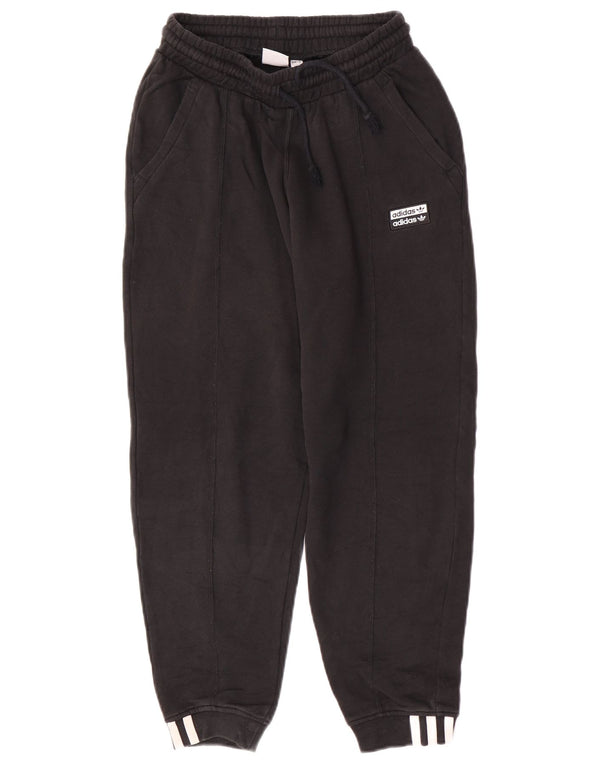 Adidas Damen Trainingshose Jogger UK 4 XS Schwarz Baumwolle