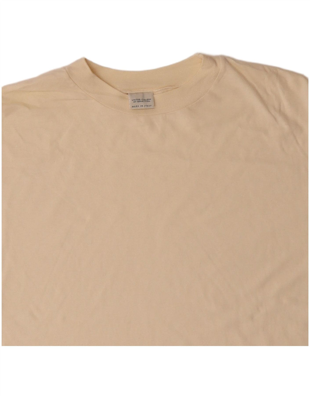 BENETTON Herren T-Shirt-Oberteil aus Baumwolle in Mittelbeige