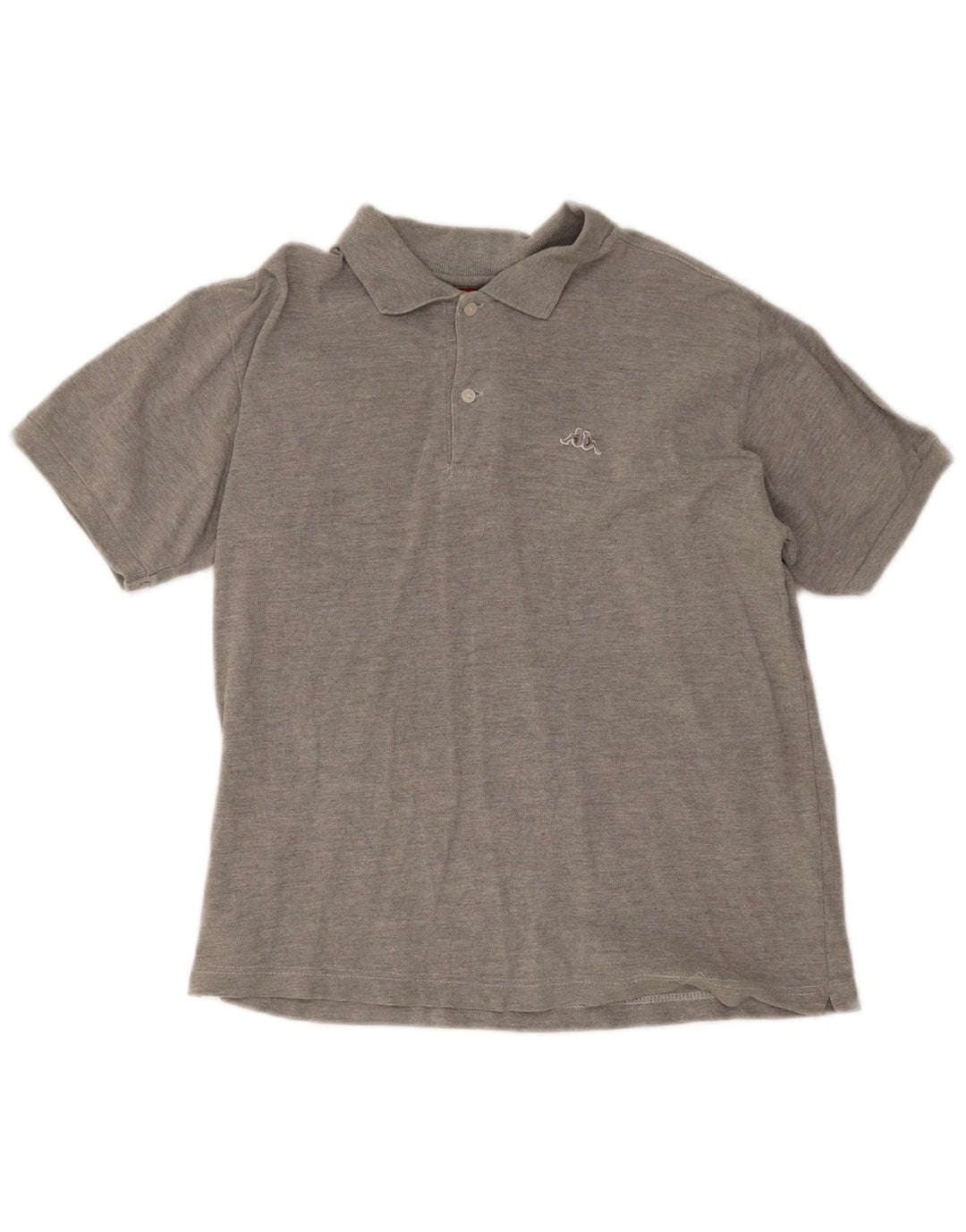 Kappa Herren-Poloshirt, klein, grau gefleckte Baumwolle
