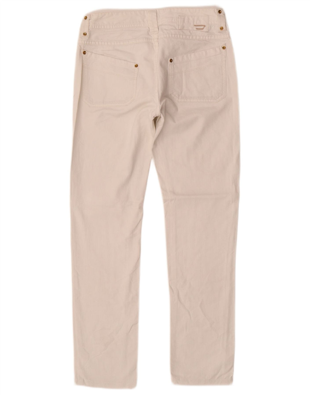 DIESEL Damen Straight Jeans W27 L29 Weiße Baumwolle