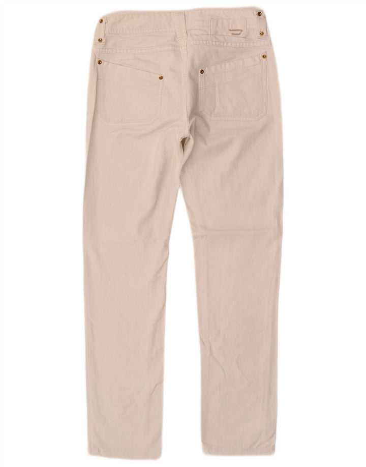 DIESEL Damen Straight Jeans W27 L29 Weiße Baumwolle