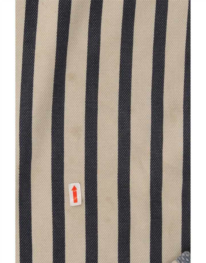 FAT FACE Herren-Sweatshirt mit Reißverschluss am Hals, Größe S, cremefarben, gestreift, aus Baumwolle