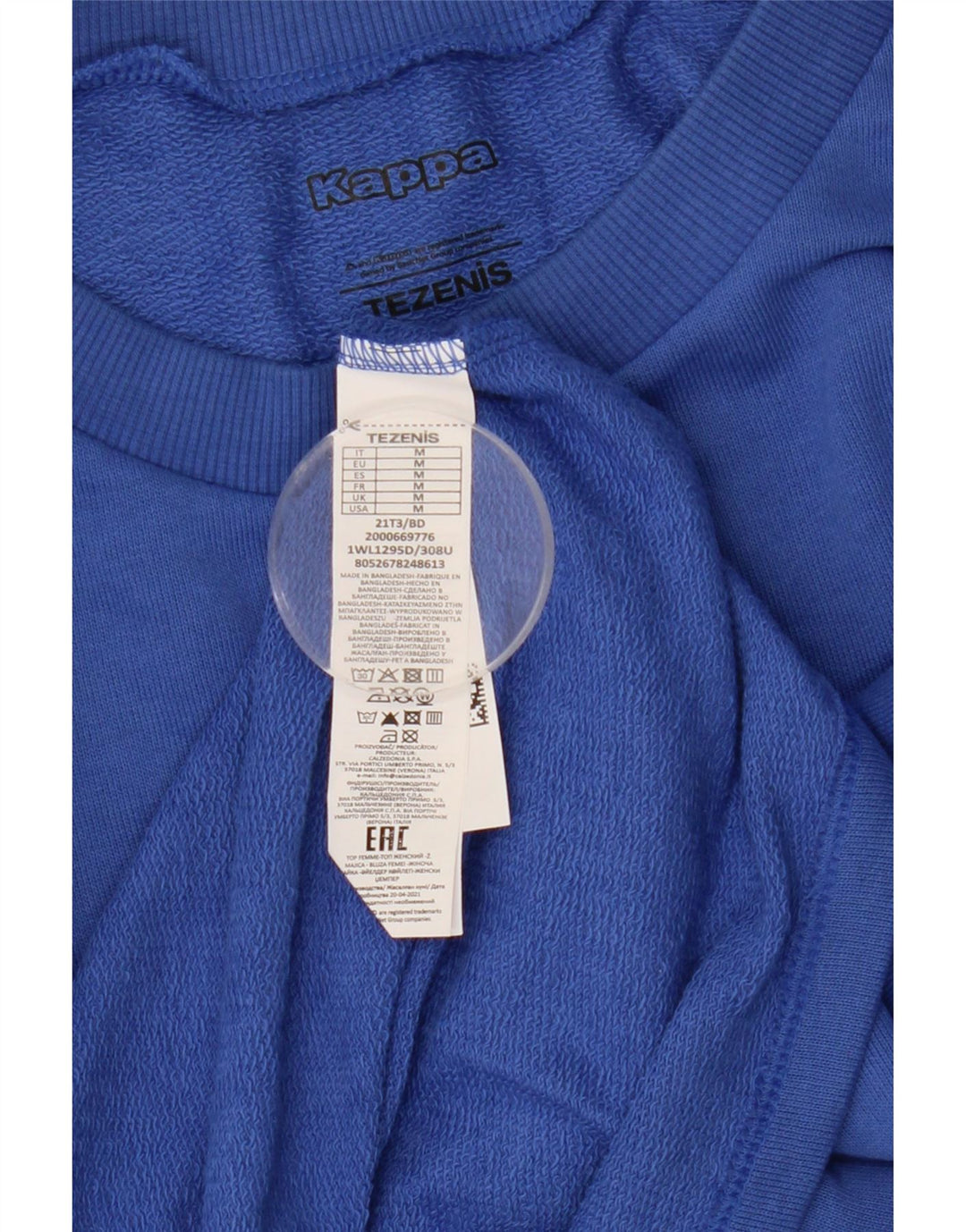 Kappa Damen Tezenis Graphic Oversized Sweatshirt Pullover UK 14 Mittelblau