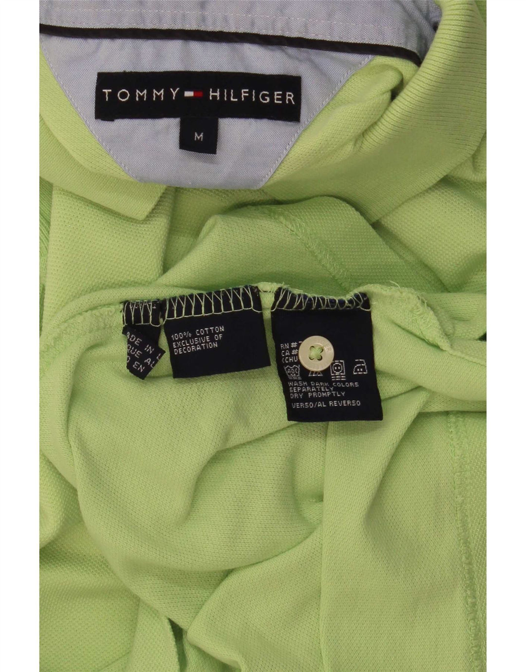 Tommy Hilfiger Herren-Poloshirt aus mittelgrüner Baumwolle