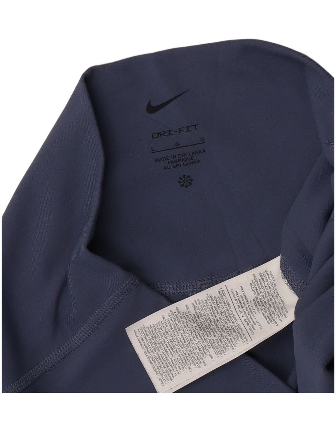 Nike Damen Dri Fit Leggings UK 14 Large Marineblau Polyester