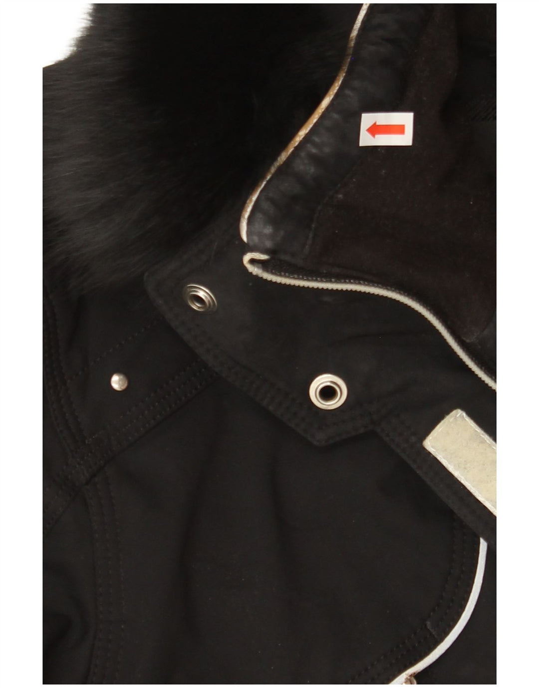 WEST SCOUT Damen Windjacke mit Kapuze, UK 14, Größe L, schwarzes Nylon