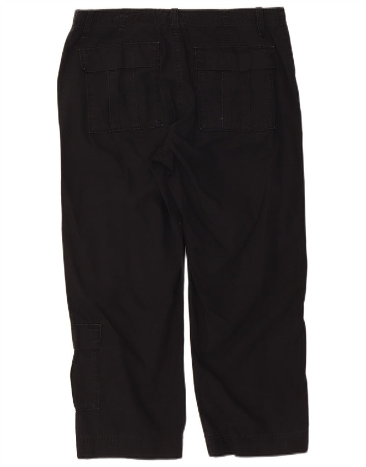 Eddie Bauer Damen Vashon Fit Caprihose US 8 Medium W30 L22 Schwarz