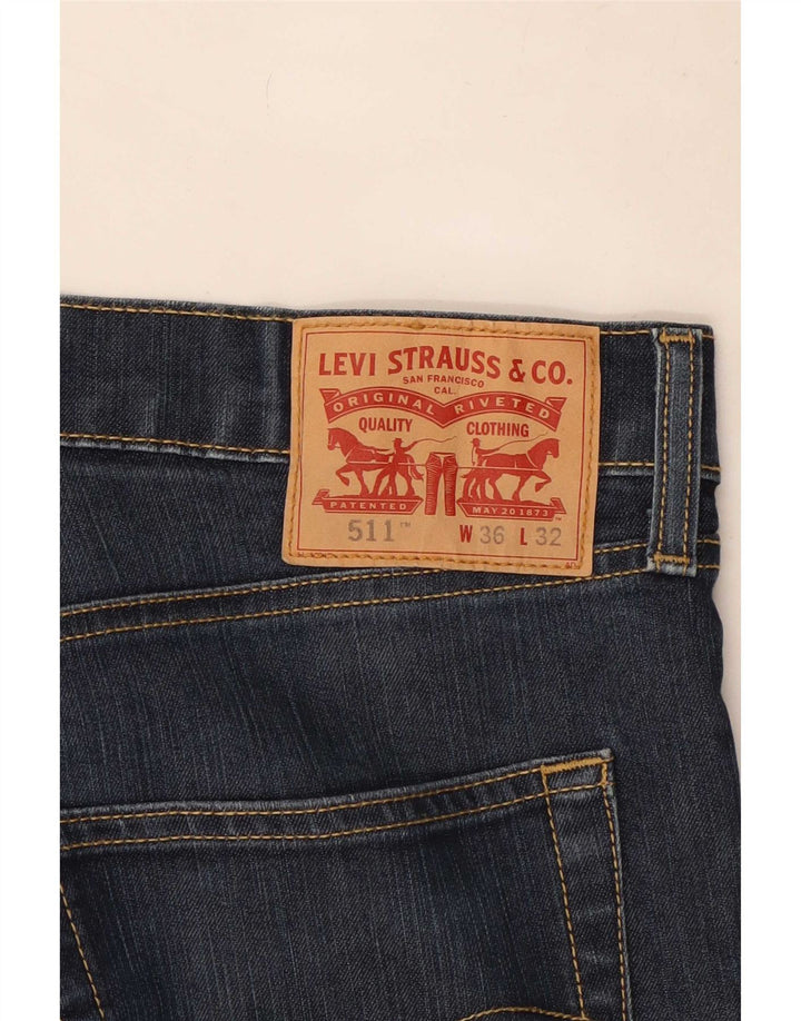 Levi's Damen 511 Slim Jeans W36 L32 Marineblau