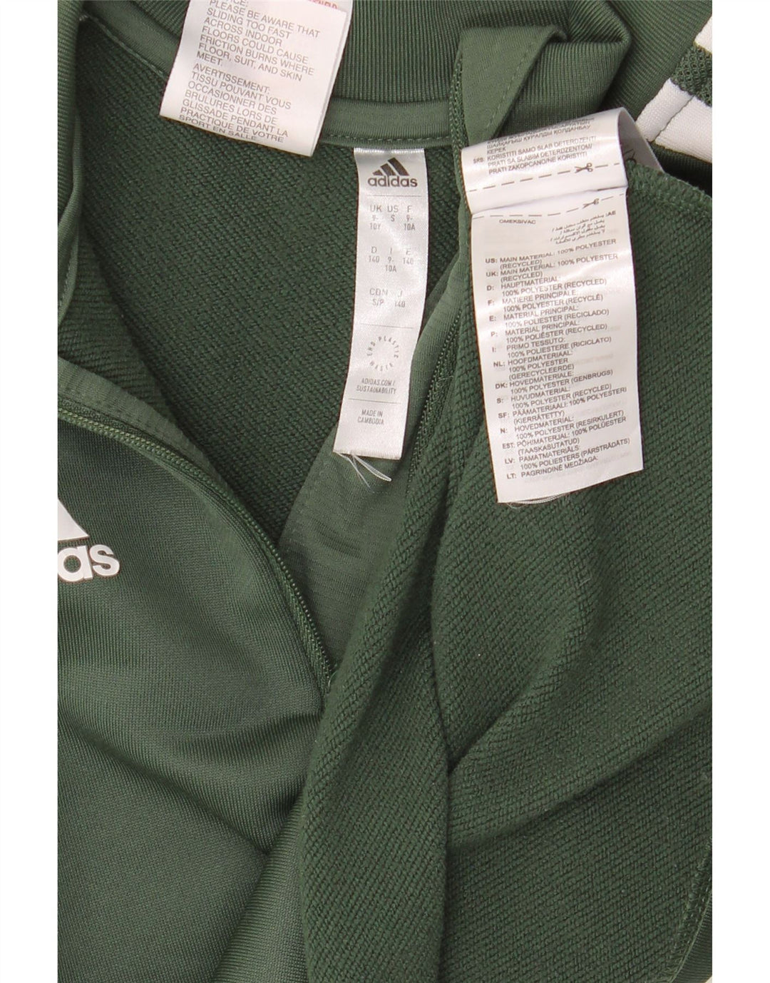 Adidas Jungen Graphic Pullover Trainingsanzug Top 9–10 Jahre Khaki