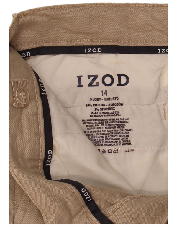 Izod Boys Husky 13–14 Jahre W30 L26 Beige Baumwolle