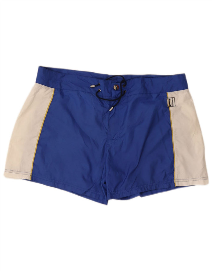 Iceberg Herren-Badeshorts 2XL, blaues Colourblock-Polyester