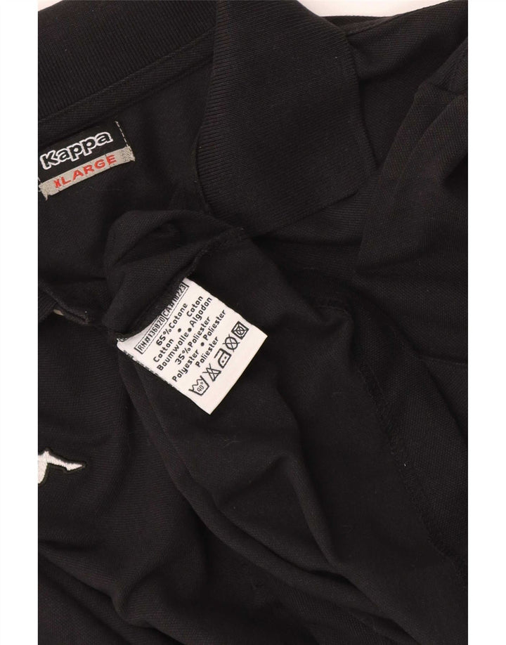 Kappa Herren Poloshirt XL Schwarz Baumwolle