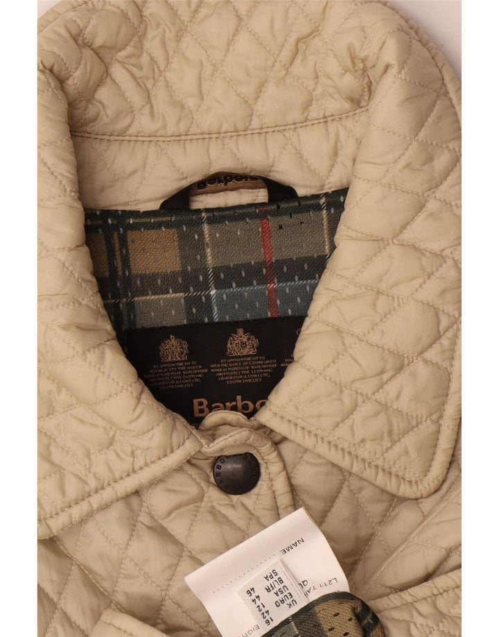 Barbour Damen Steppmantel UK 16 Large Beige Polyamid