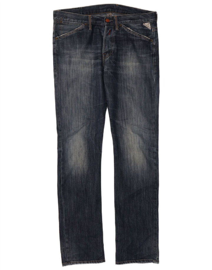 Replay Herren Slim Jeans W32 L32 Blaue Baumwolle