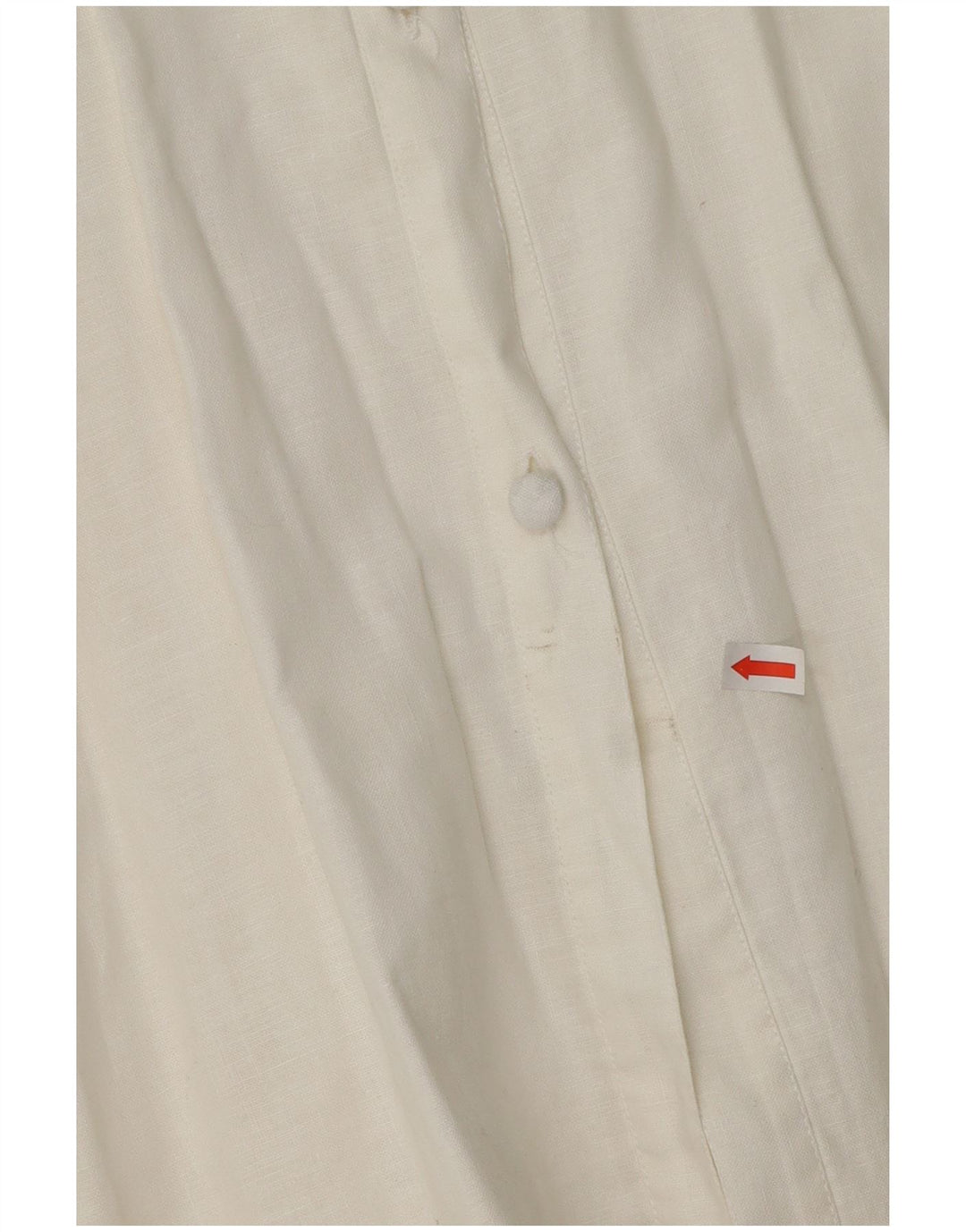 VINTAGE Damen 3/4-Ärmel-Hemdbluse UK 14 Mittelweiß geblümt