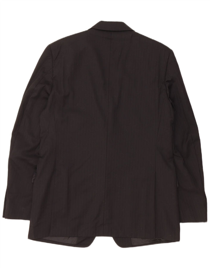 HUGO BOSS Herren-Blazer mit 2 Knöpfen, EU 50, groß, schwarzer Nadelstreifen