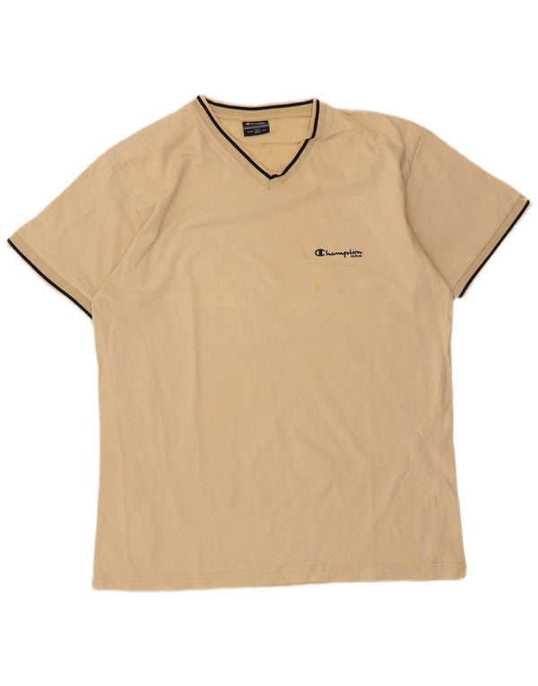 Champion Herren T-Shirt Top XL Beige Baumwolle