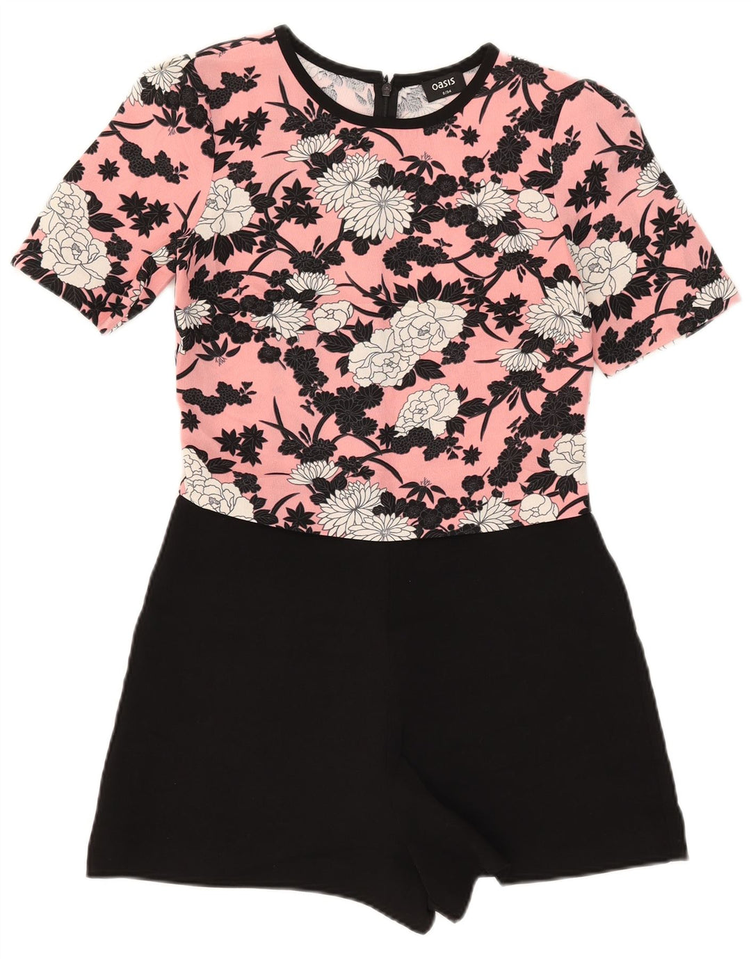 Kurzärmliger Playsuit für Damen von Oasis, Gr. 8, klein, rosa geblümt