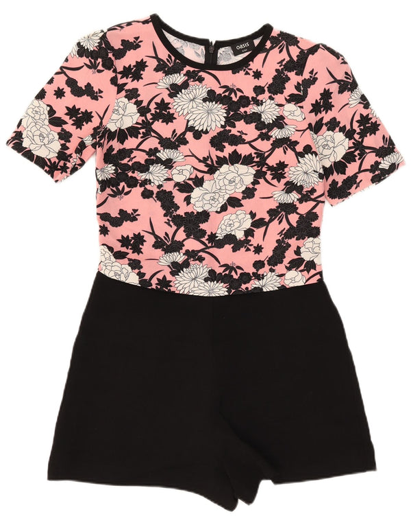 Kurzärmliger Playsuit für Damen von Oasis, Gr. 8, klein, rosa geblümt