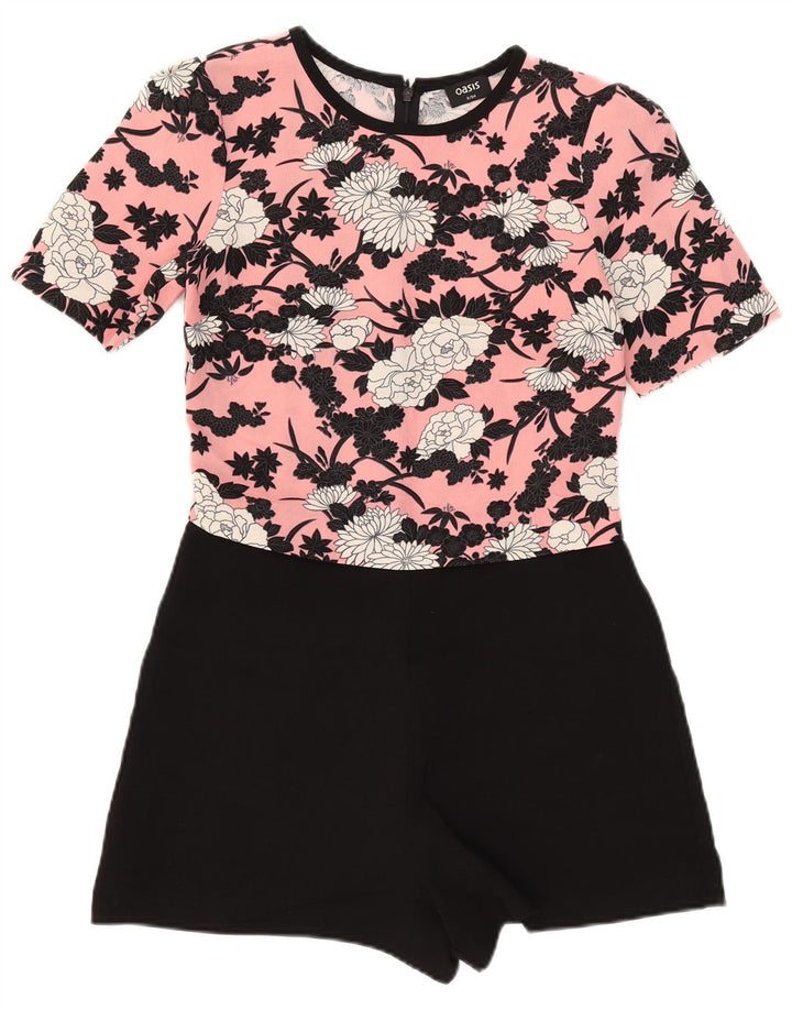 Kurzärmliger Playsuit für Damen von Oasis, Gr. 8, klein, rosa geblümt