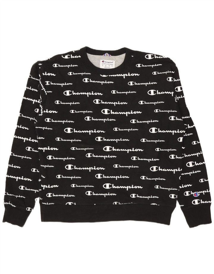 Champion Herren-Sweatshirt mit Grafik, mittelschwarze Baumwolle