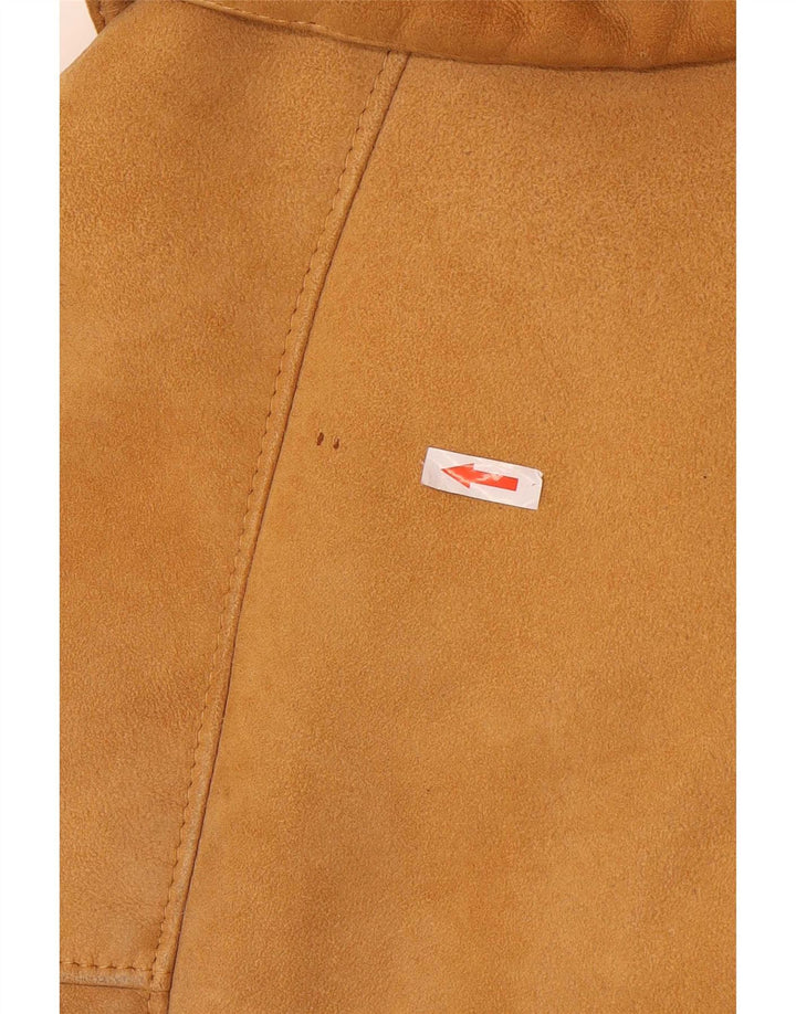Conbipel Damen Übergroße Lammfelljacke IT 42 Mittelbraun