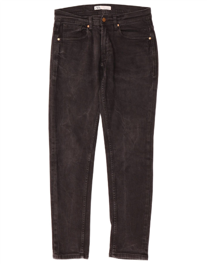 Zara Herren Slim Jeans EU 40 Medium W31 L30 Schwarz