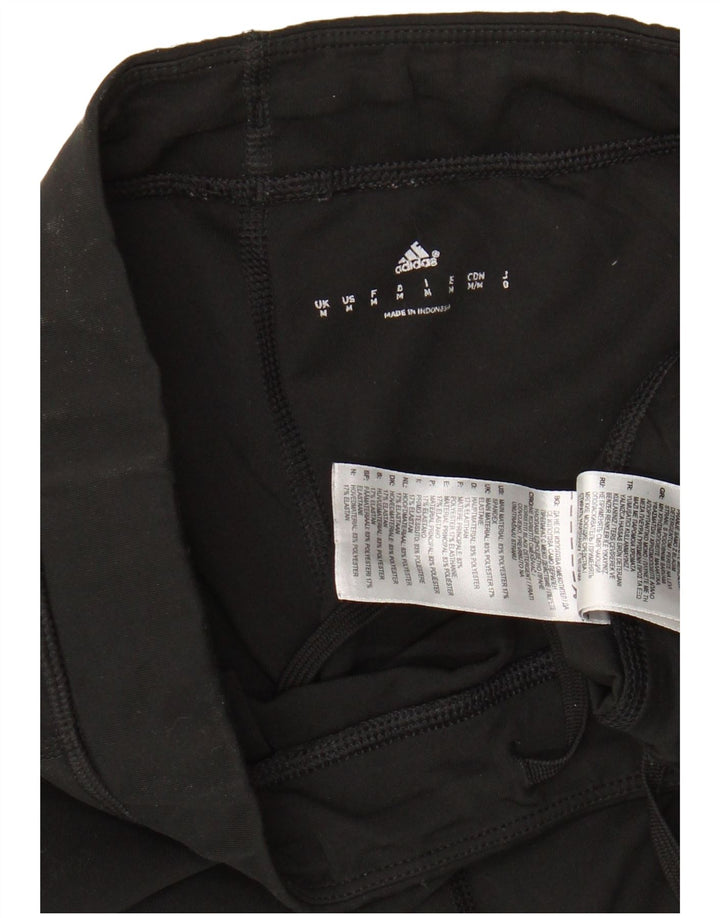 Adidas Damen Leggings UK 12 Medium Schwarz Polyester