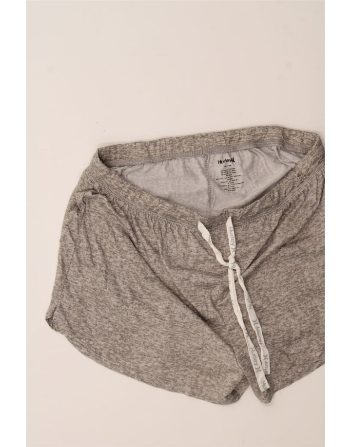 HURLEY Womens Sport Shorts UK 18 XL  Grey Flecked Polyester Vintage Hurley and Second-Hand Hurley from Messina Hembry 